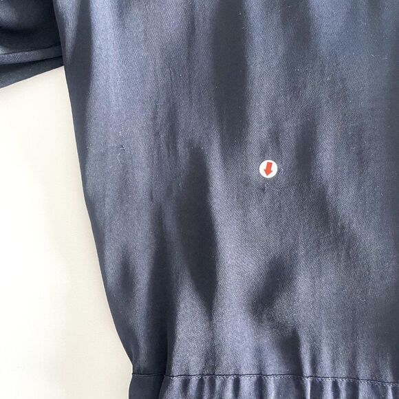 BcbgmaxAzria Klee Shirt Dress Darkmidnit Blue Women's S Front Zip - Picture 10 of 10